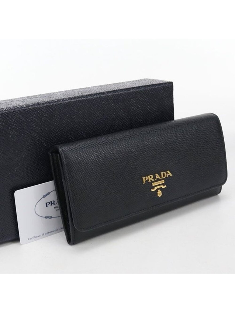 Prada Saffiano Leather Wallet Bifold Calf